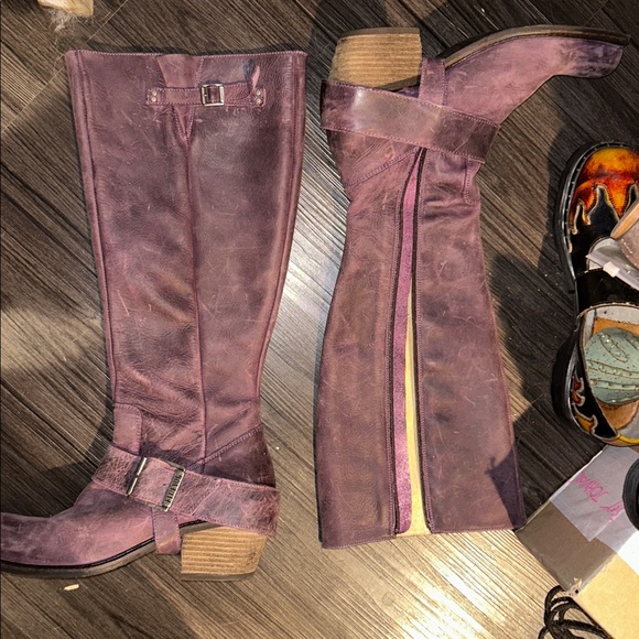 John Fluevog Purple Adriana Luna Boots - Picture 2 of 7